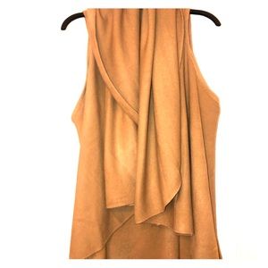 Brand new tan sleeveless super cute cardigan!